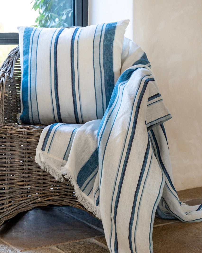 Coussin Lin TROCADÉRO Rayures