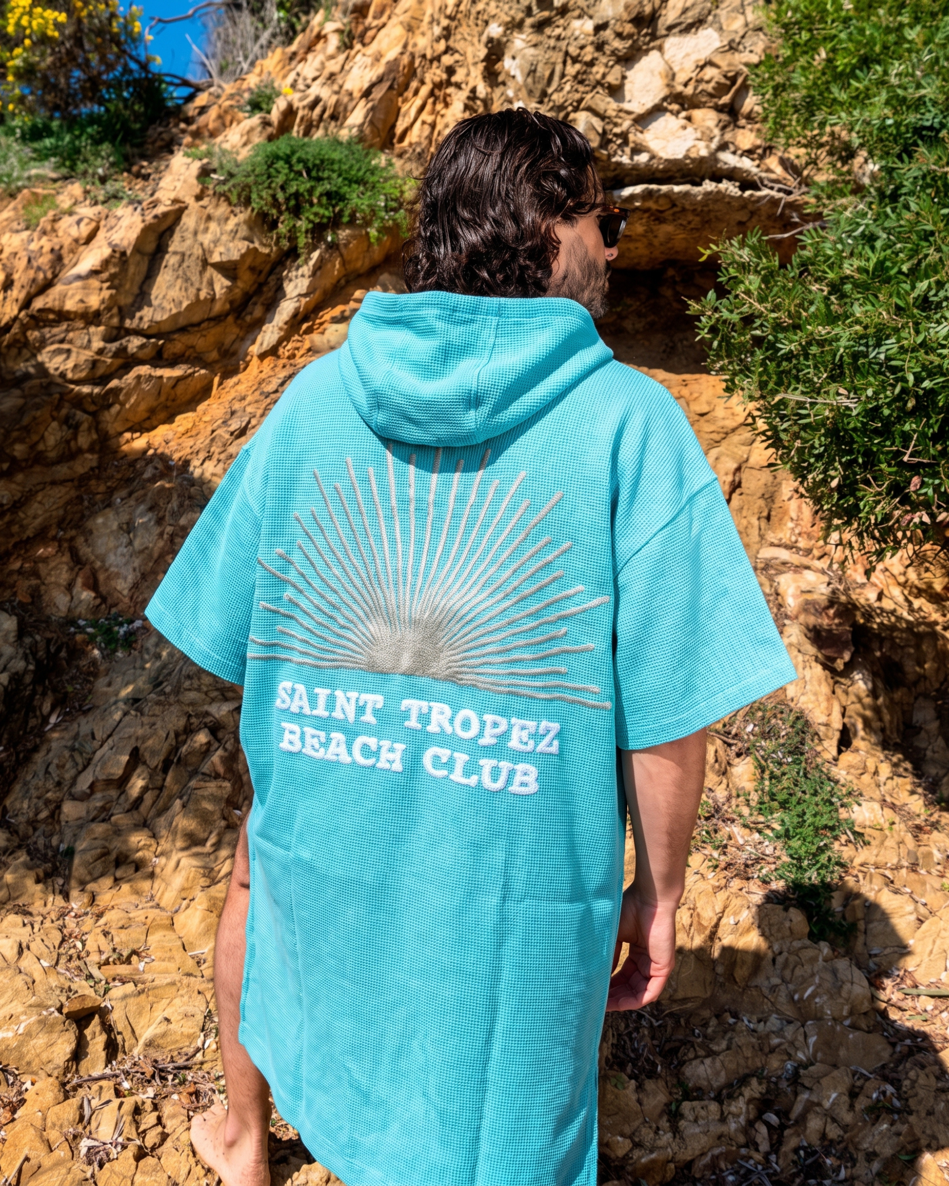 Hoodie en nid d'abeille Saint-Tropez