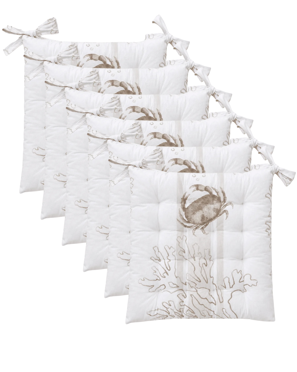 Lot de 6 galettes de chaise Riviera