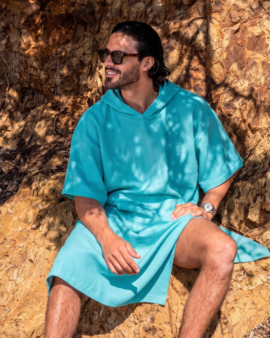 Hoodie en nid d'abeille Saint-Tropez