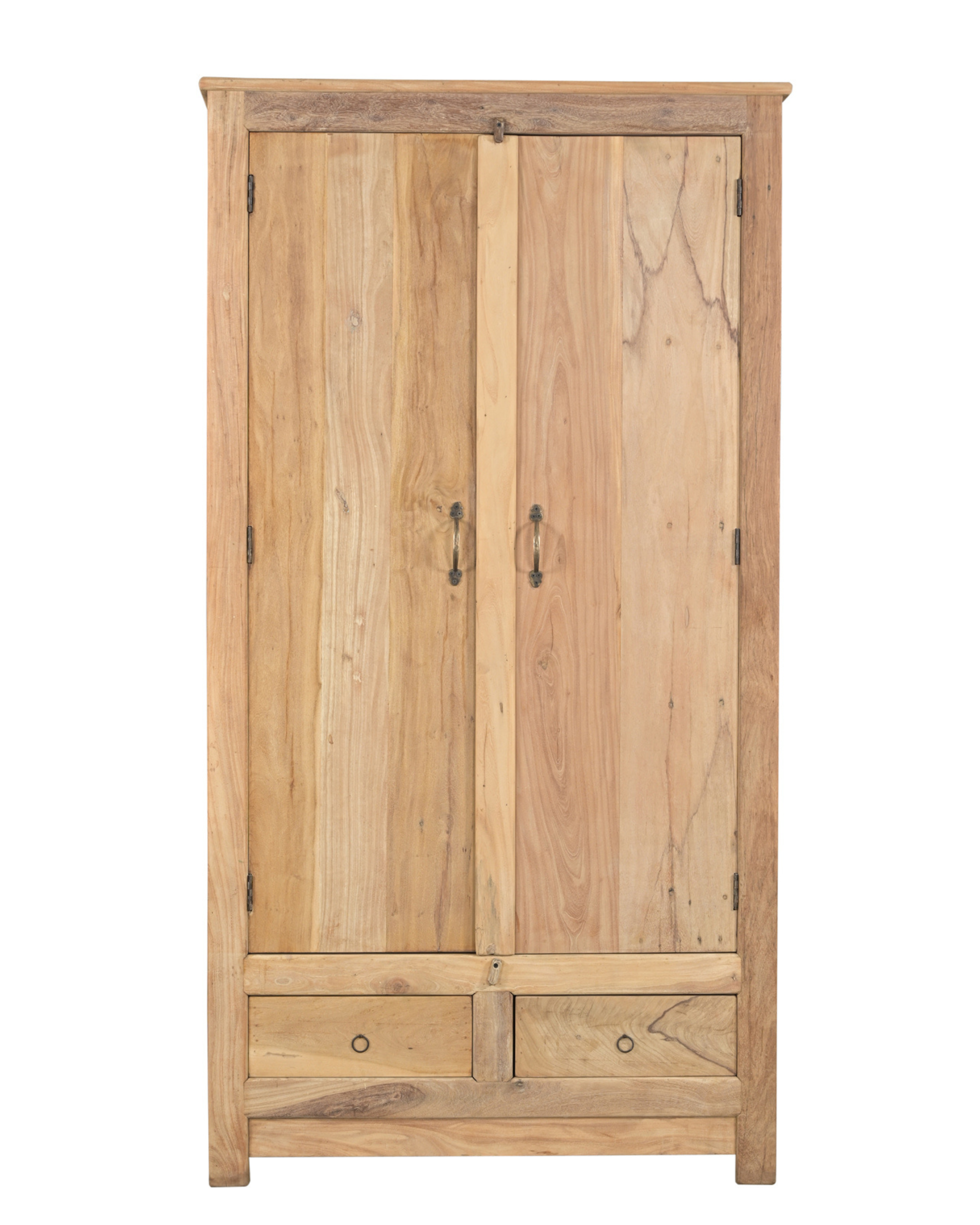 Armoire artisanale en bois – 2 portes & 2 tiroirs (pièce unique)