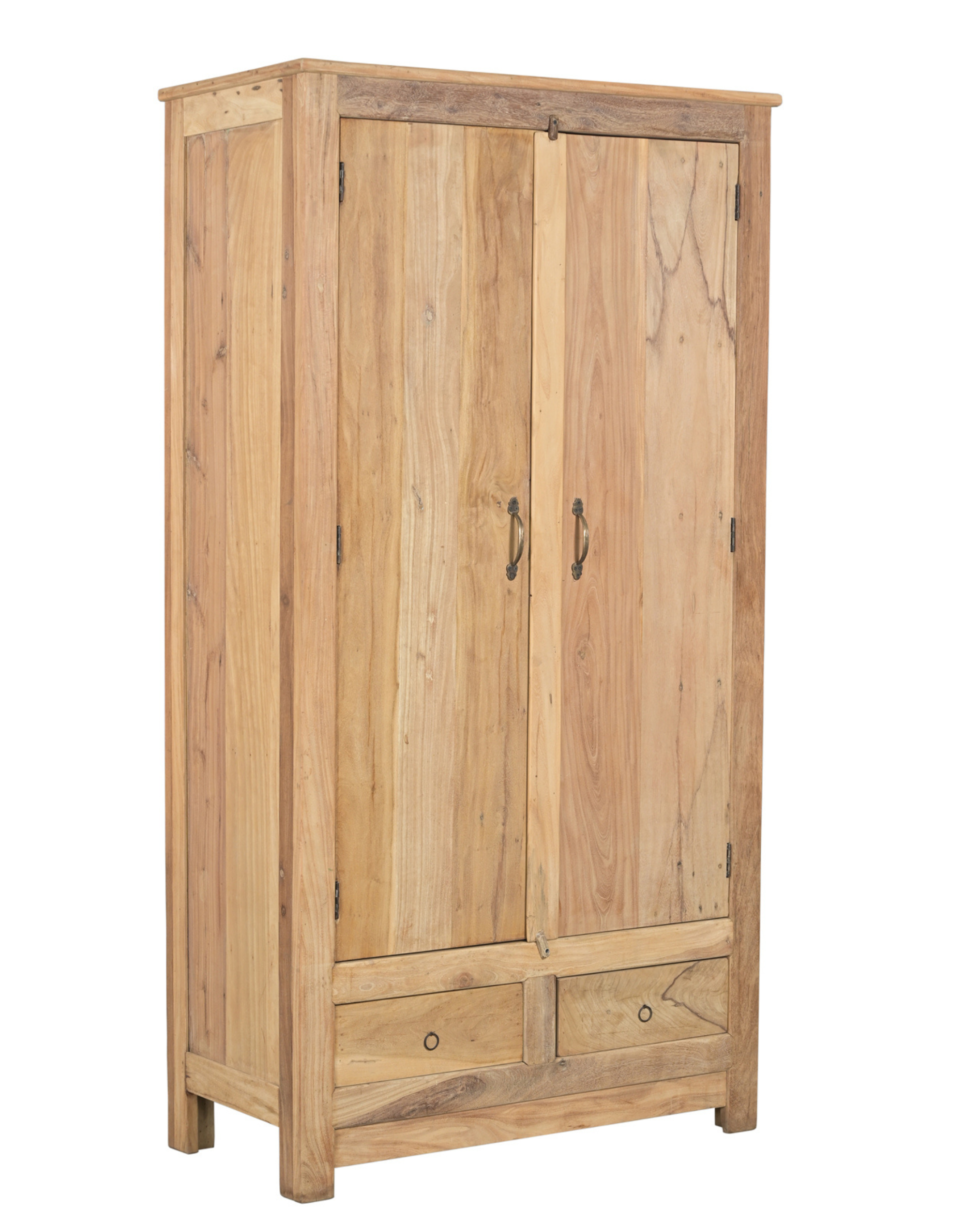 Armoire artisanale en bois – 2 portes & 2 tiroirs (pièce unique)