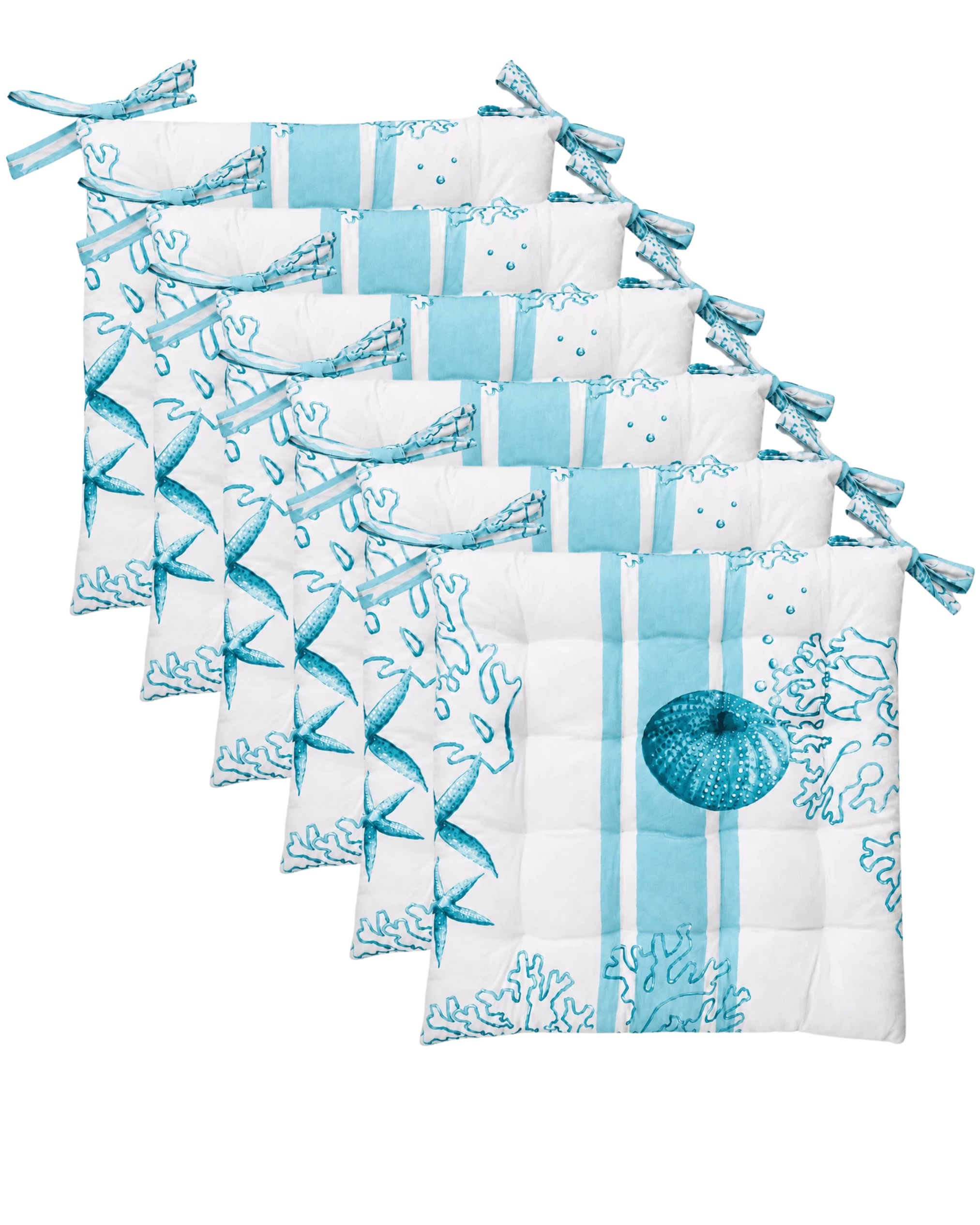 Lot de 6 galettes de chaise Riviera