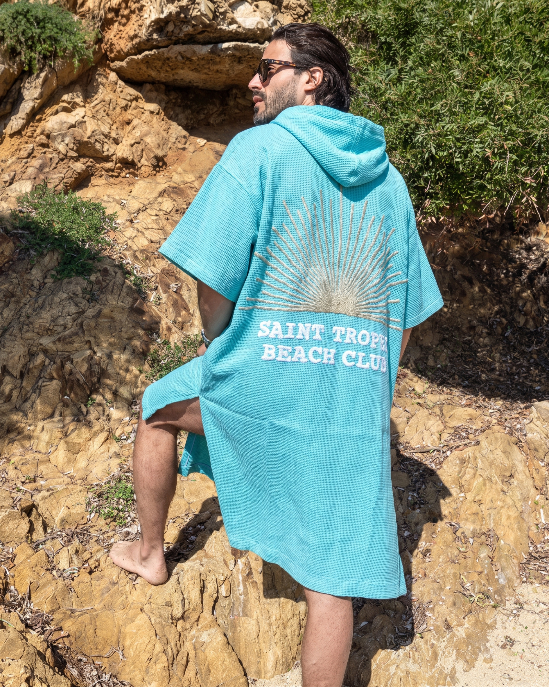 Hoodie en nid d'abeille Saint-Tropez