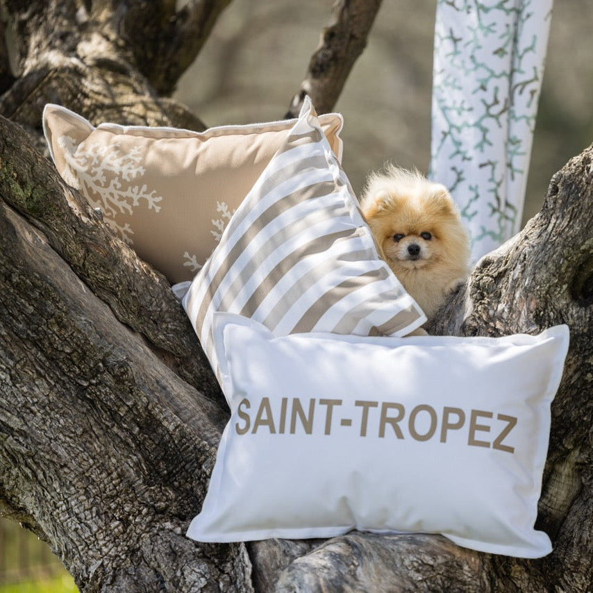 Coussin d'extérieur Seychelles déperlant