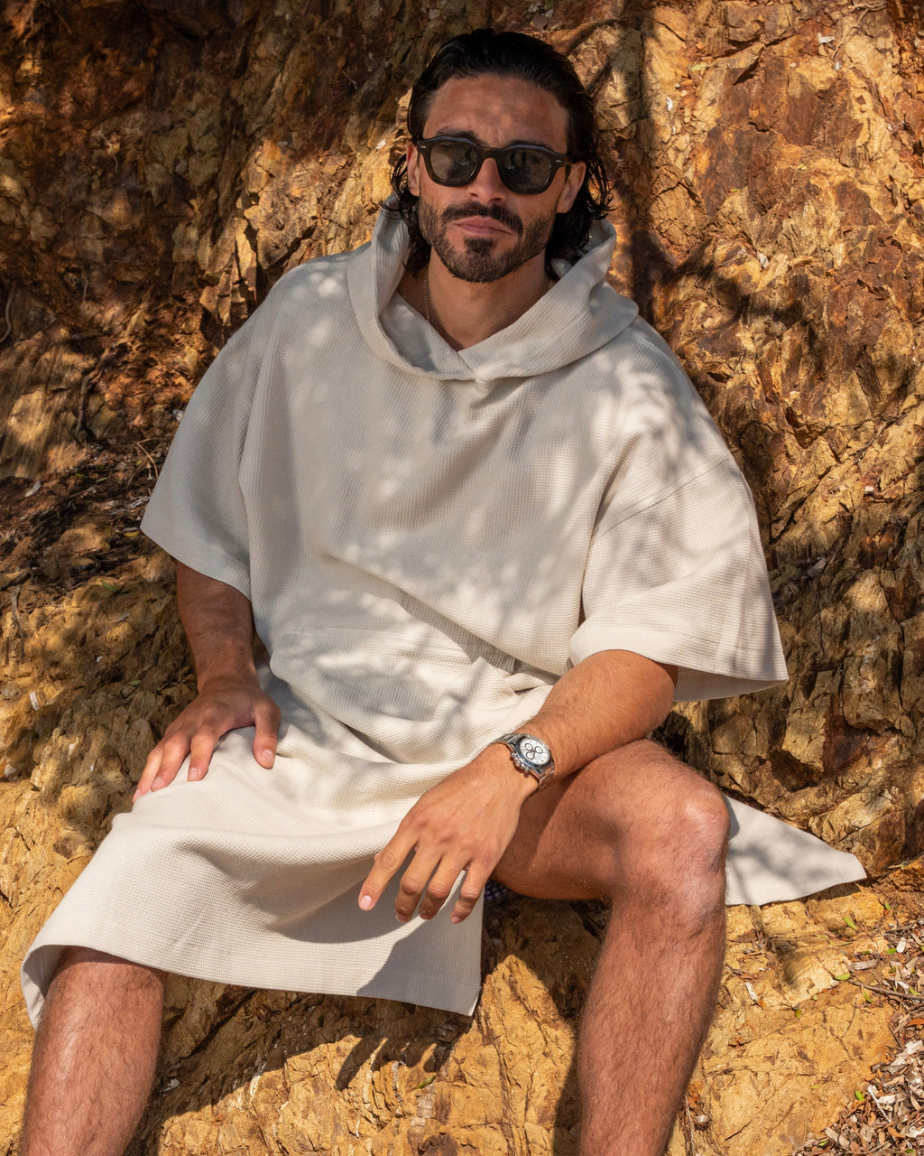 Hoodie en nid d'abeille Saint-Tropez