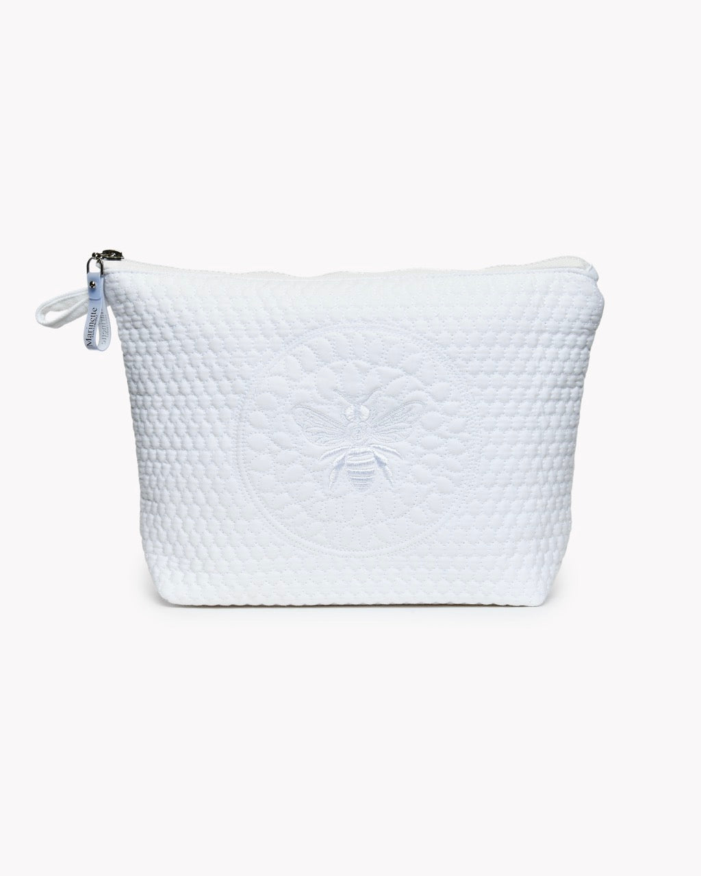 MAYA Embroidered Bee Toiletry Bag - Large Model 100% Quilted Cotton | 30×20×9 cm