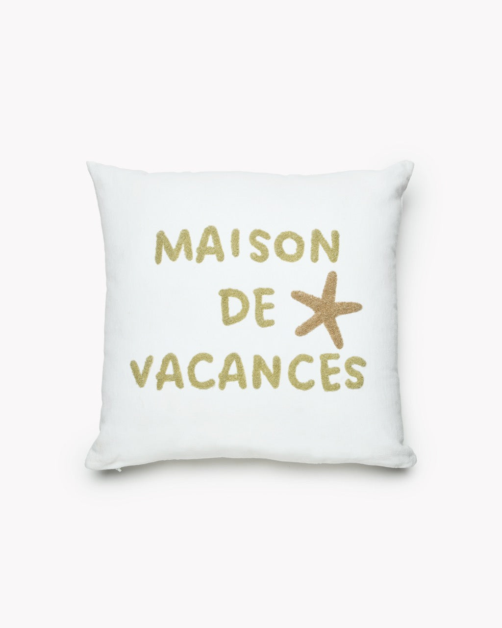 Coussin Velours Maison de Vacances