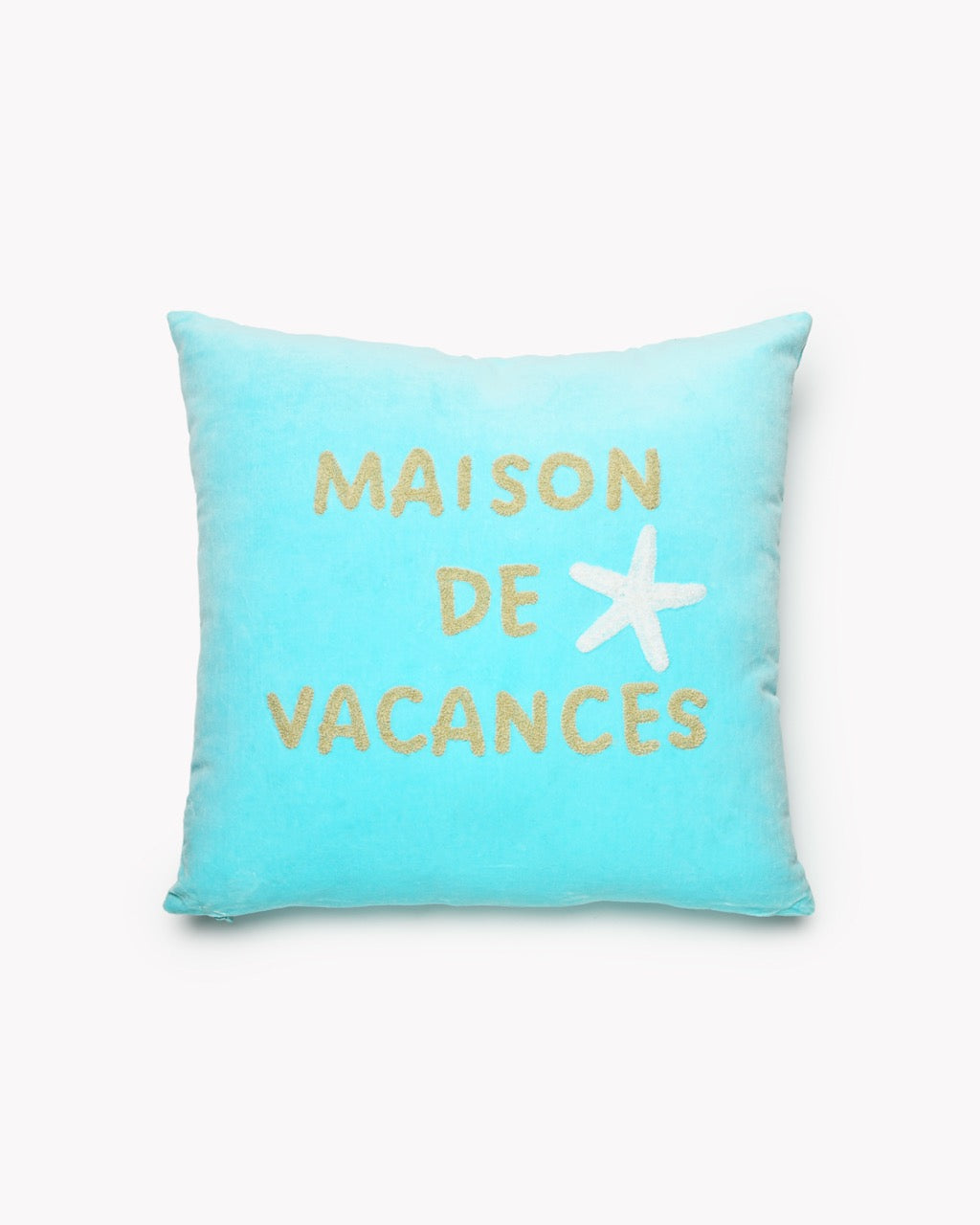 Coussin Velours Maison de Vacances