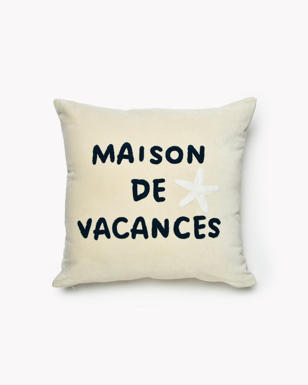 Coussin Velours Maison de Vacances