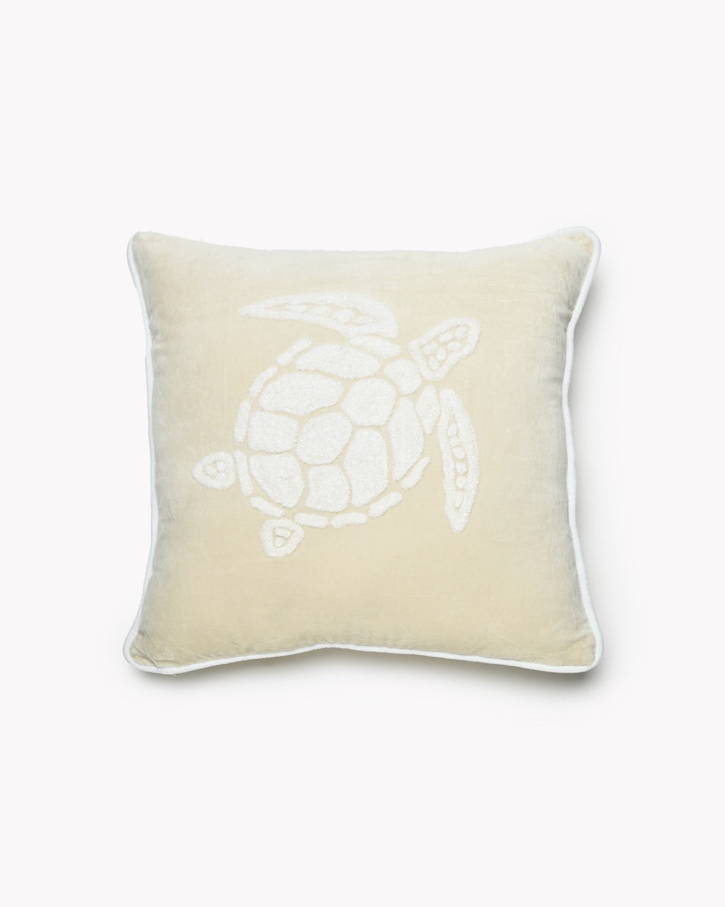 Coussin Velours Tortue Tuftée