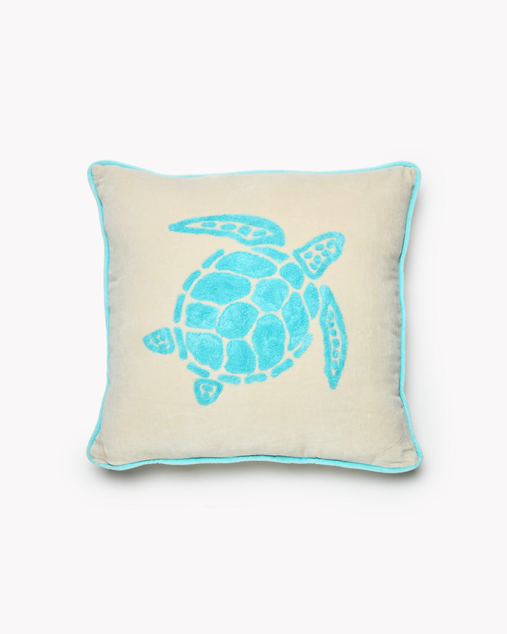 Coussin Velours Tortue Tuftée