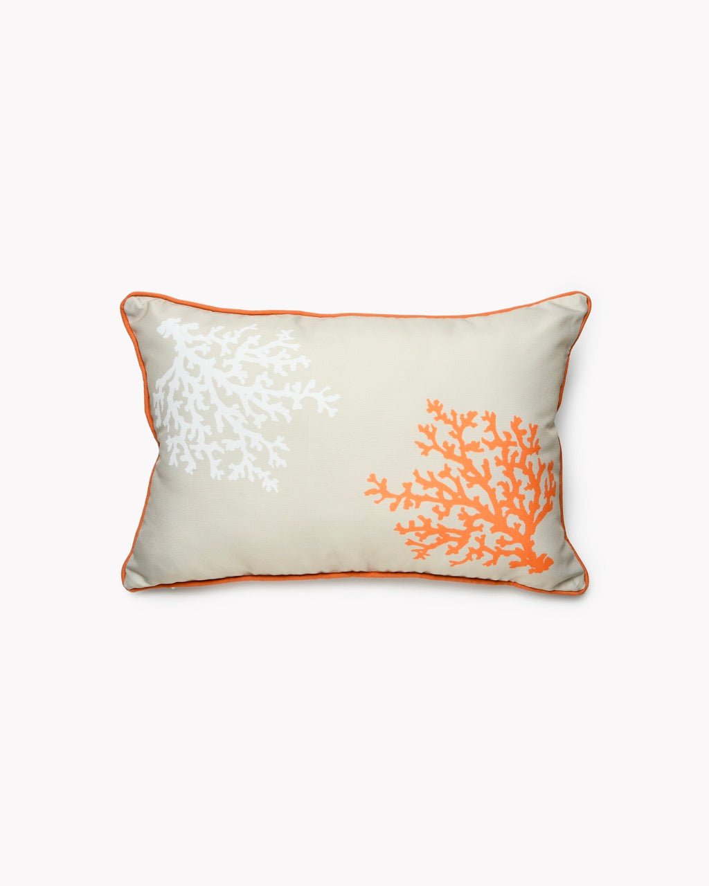 Coussin d'Extérieur Déperlant Corail — Motif Imprimé - Marinette Saint - Tropez