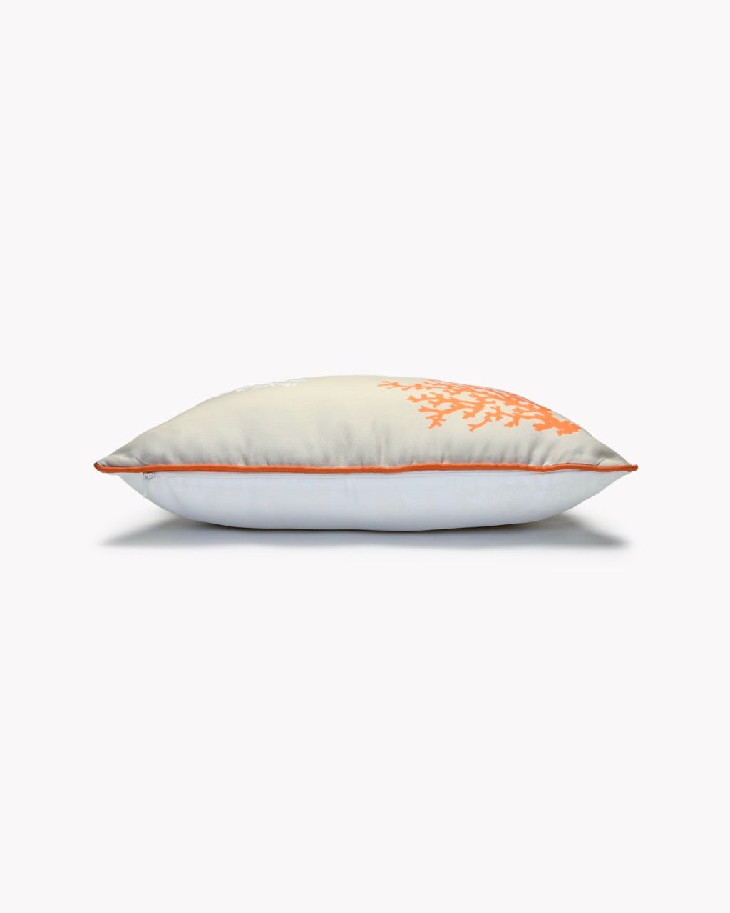 Coussin d'Extérieur Déperlant Corail — Motif Imprimé - Marinette Saint - Tropez