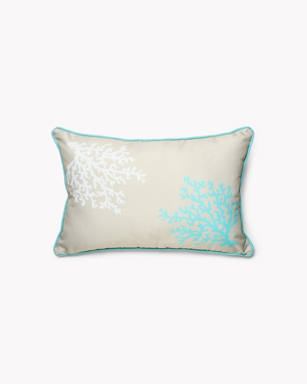 Coussin d'Extérieur Déperlant Corail — Motif Imprimé - Marinette Saint - Tropez