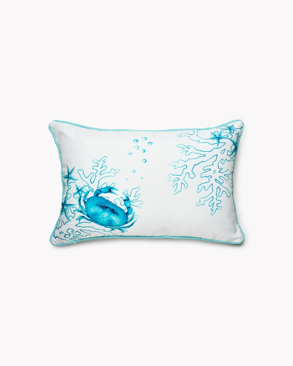 Coussin d'Extérieur Déperlant Crabe — Motif Imprimé - Marinette Saint - Tropez