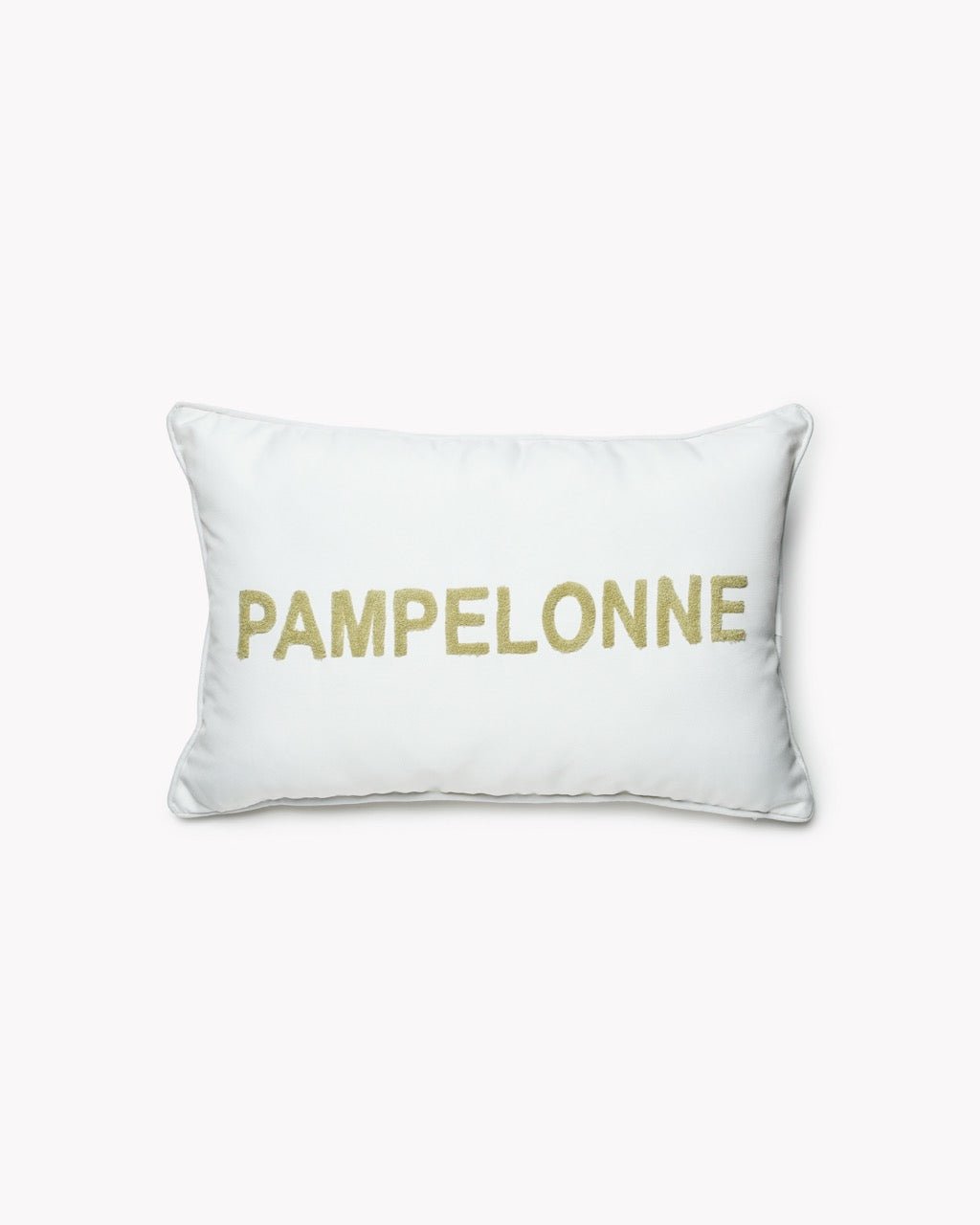 Coussin d'Extérieur Déperlant PAMPELONNE — Texte Tufté - Marinette Saint - Tropez