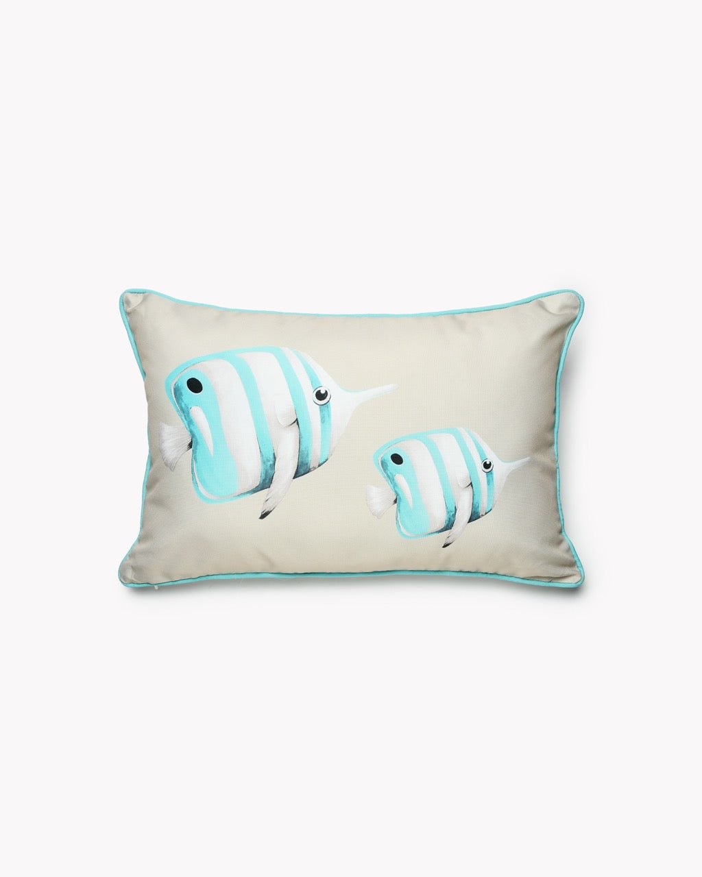 Coussin d'Extérieur Déperlant Poissons — Motif Imprimé - Marinette Saint - Tropez