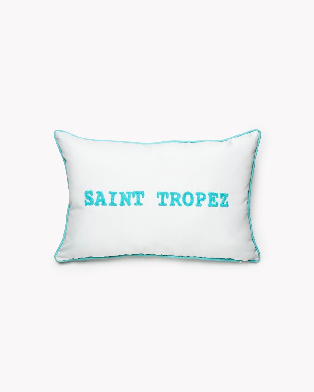 Coussin d'Extérieur Déperlant SAINT - TROPEZ - Texte Tufté - Marinette Saint - Tropez