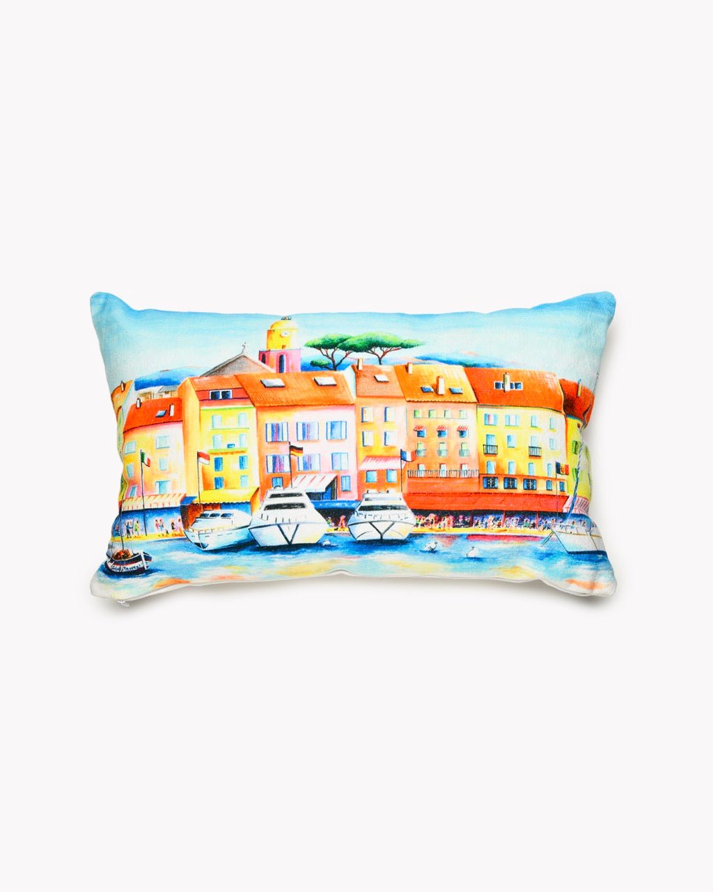 Coussin Rectangle Hommage au village - Marinette Saint-Tropez