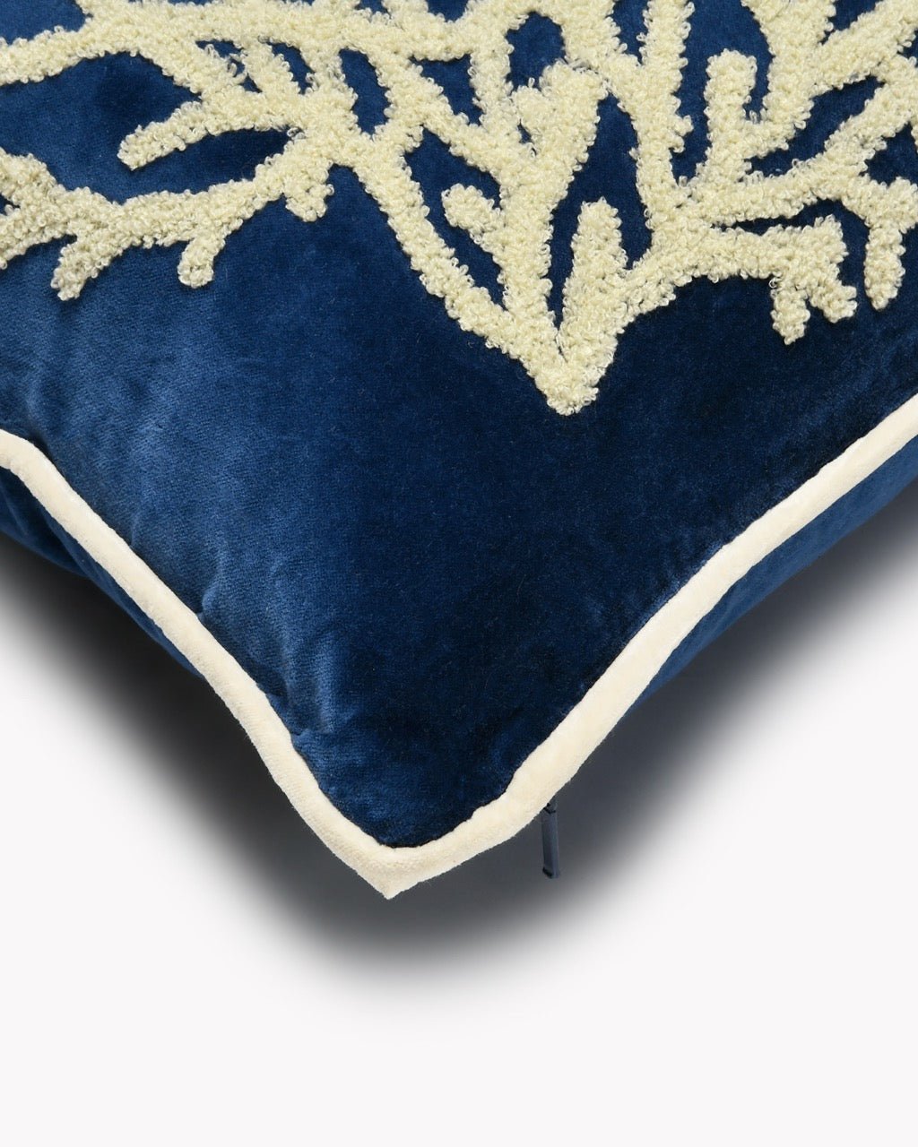 Coussin Rectangle Velours Coraux & Étoiles de Mer - Marinette Saint-Tropez