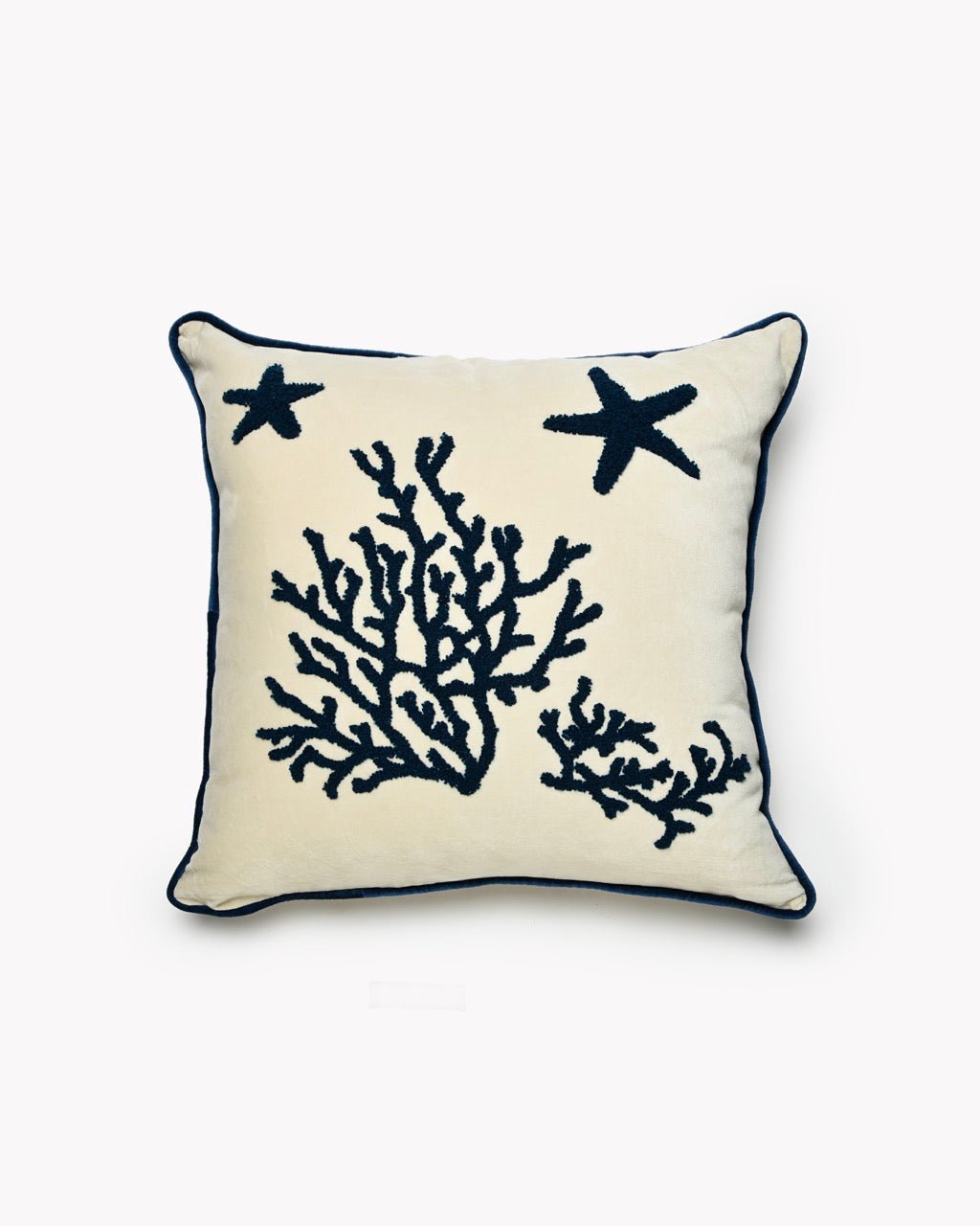 Coussin Velours Étoile Corail - Marinette Saint-Tropez