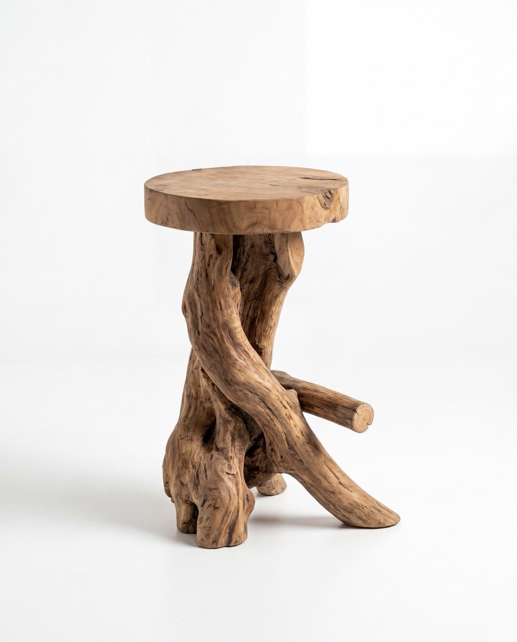 Ensemble table haute & 4 tabourets en bois massif – pièce artisanale - Marinette Saint - Tropez