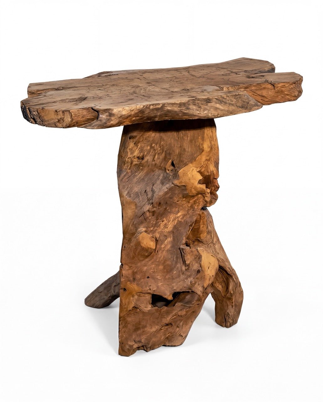Ensemble table haute & 4 tabourets en bois massif – pièce artisanale - Marinette Saint - Tropez