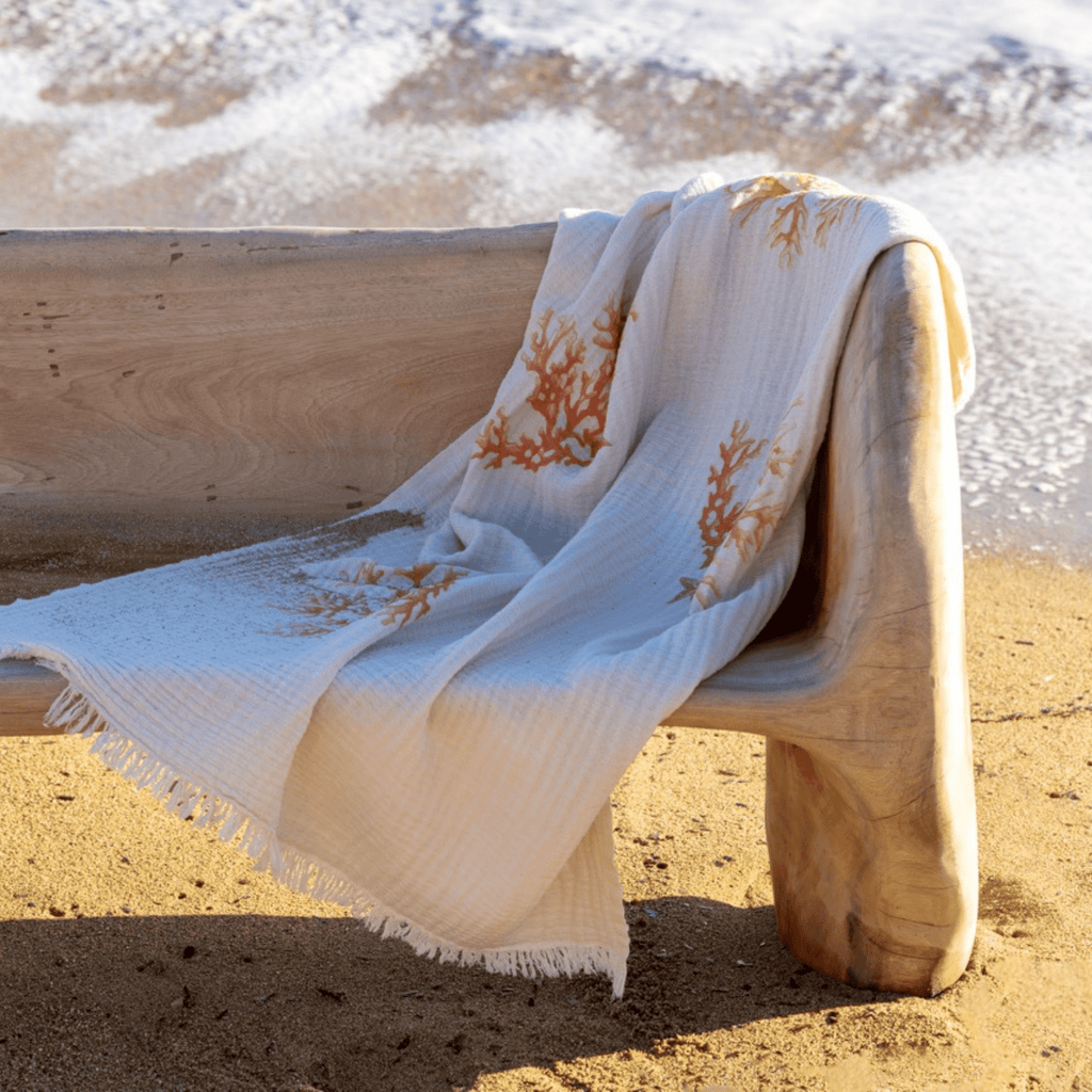 Fouta Capri en gaz de coton - Marinette Saint - Tropez