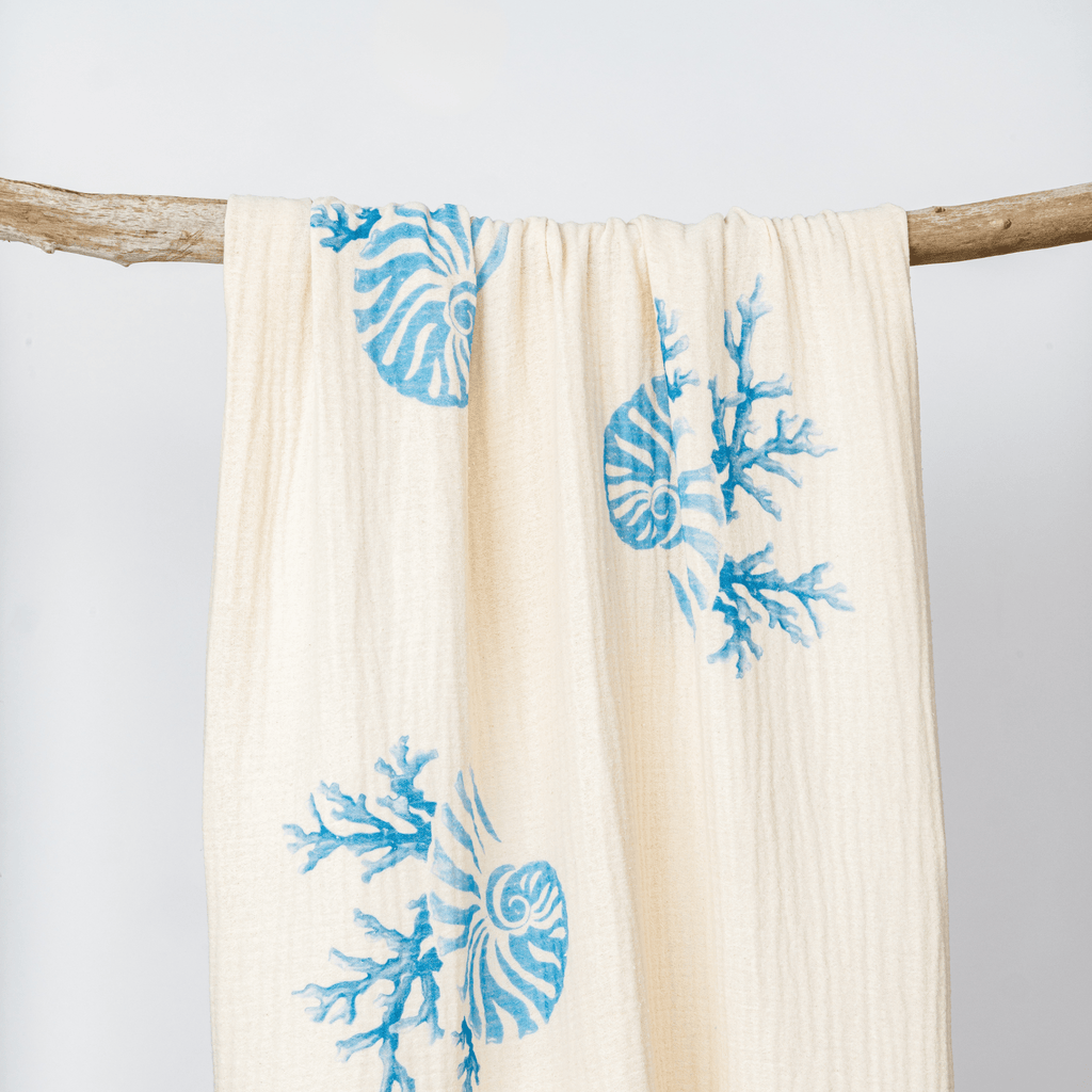 Fouta Capri en gaz de coton - Marinette Saint - Tropez