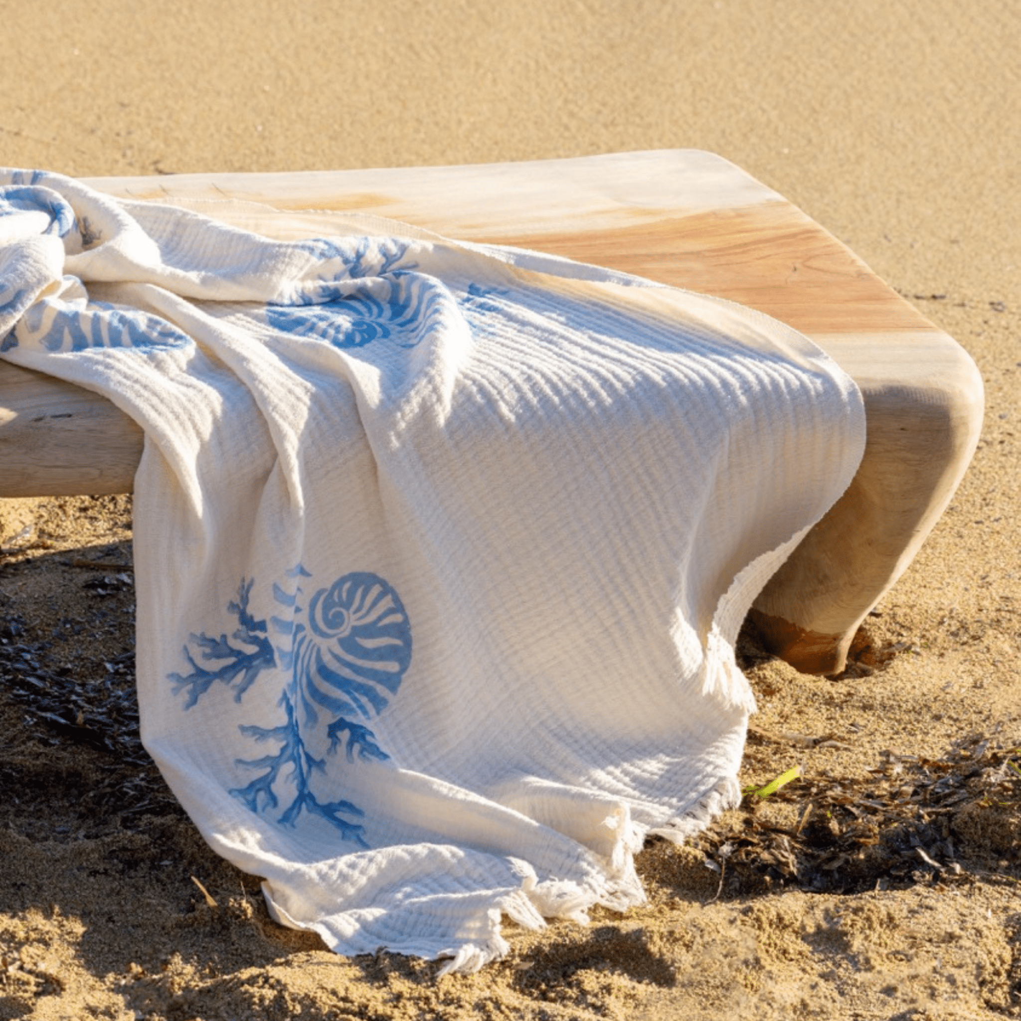 Fouta Capri en gaz de coton - Marinette Saint - Tropez
