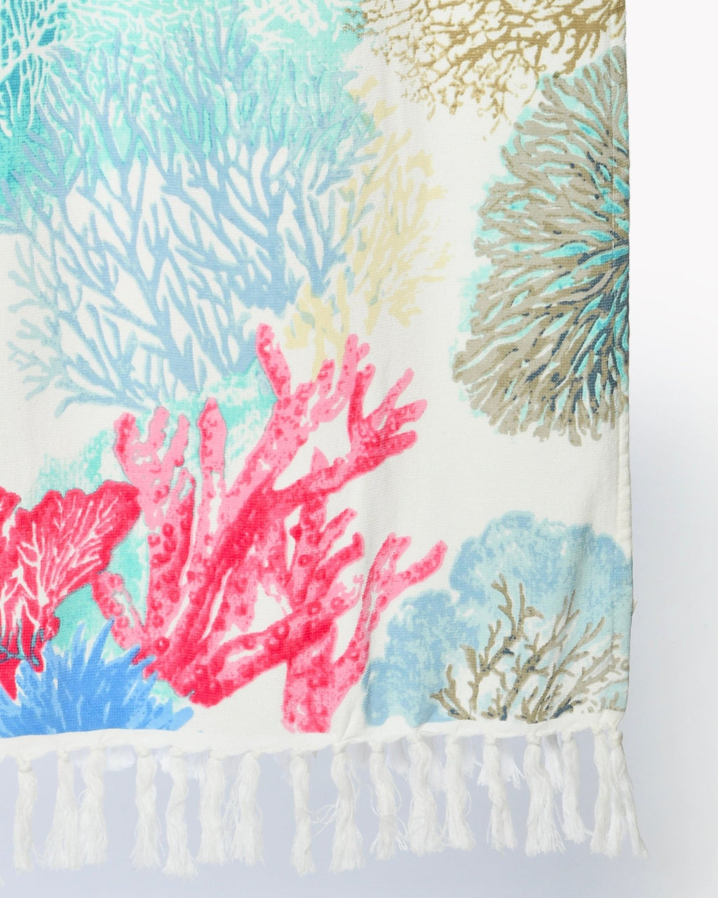 Fouta Éponge MALDIVES - 100% Coton Imprimé Coraux 90×190 cm - Marinette Saint - Tropez