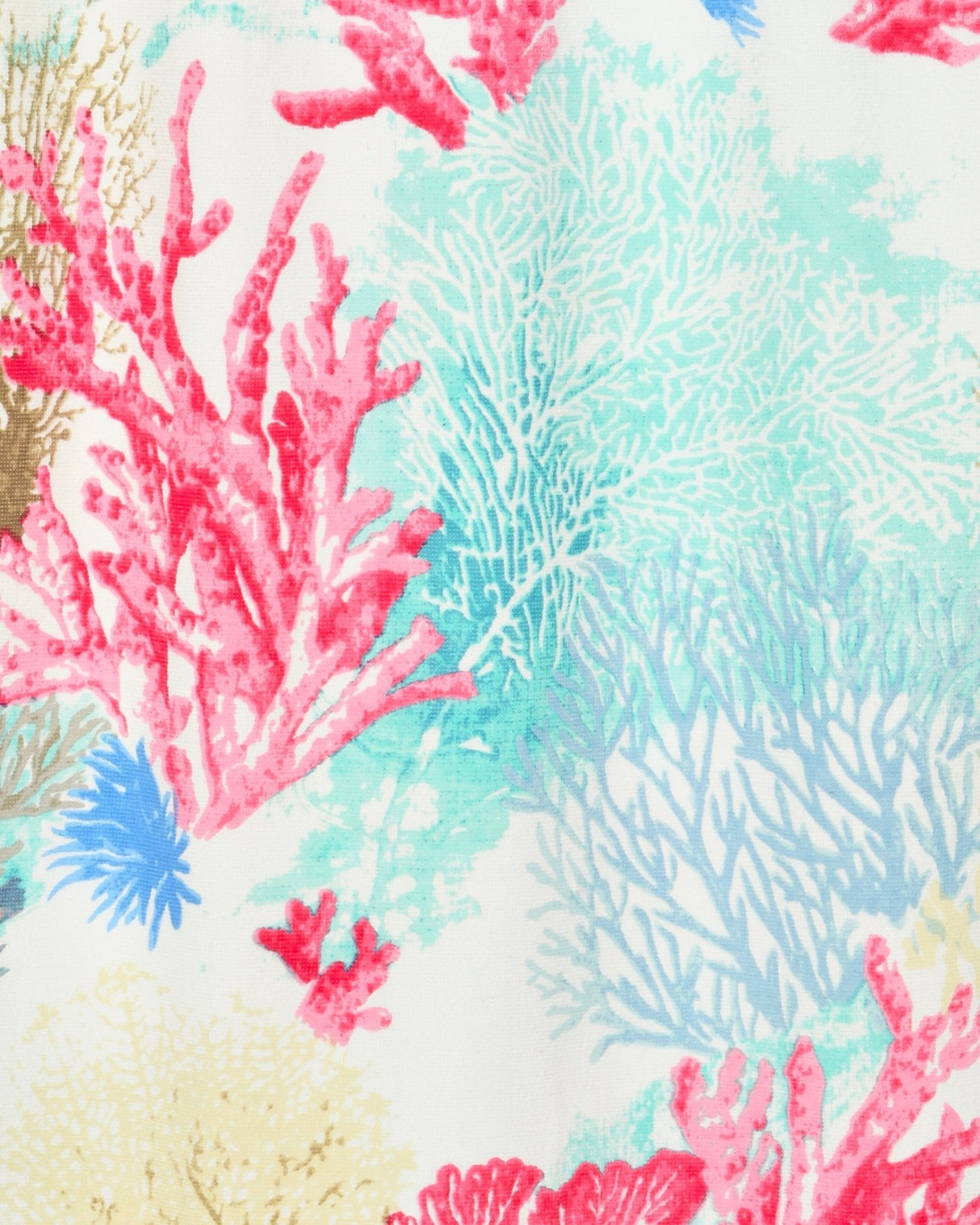 Fouta Éponge MALDIVES - 100% Coton Imprimé Coraux 90×190 cm - Marinette Saint - Tropez