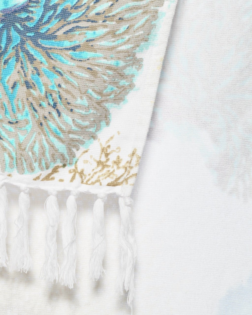 Fouta Éponge MALDIVES - 100% Coton Imprimé Coraux 90×190 cm - Marinette Saint - Tropez