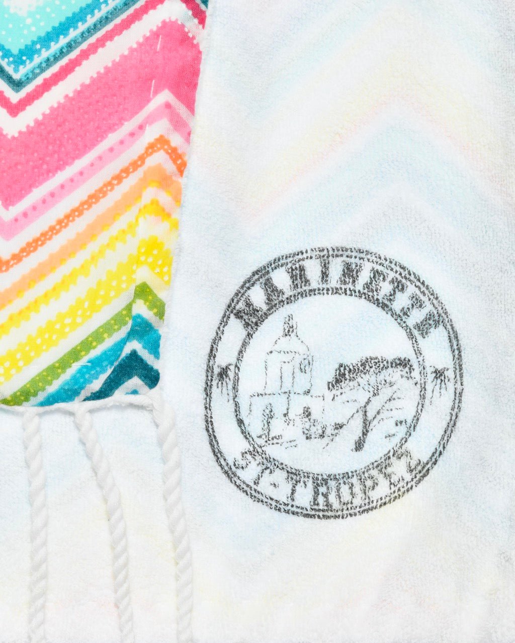 Fouta Illusion - 100% Coton Réversible Coton & Éponge | Motif Chevron 90×190 cm - Marinette Saint - Tropez