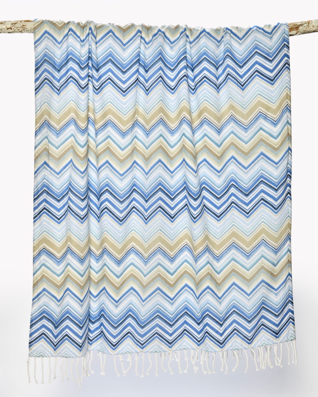 Fouta Illusion - 100% Coton Réversible Coton & Éponge | Motif Chevron 90×190 cm - Marinette Saint - Tropez