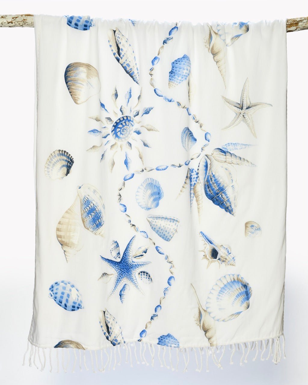 Fouta Luxe DAUVILLE - 100% Coton Voile & Éponge Réversible 90×190 cm - Marinette Saint - Tropez