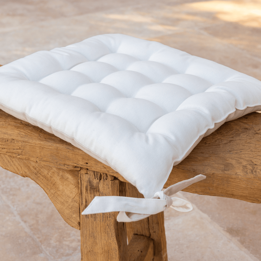 Galette de Chaise Carrée Bristol 100% Coton | 40x40cm - Marinette Saint - Tropez