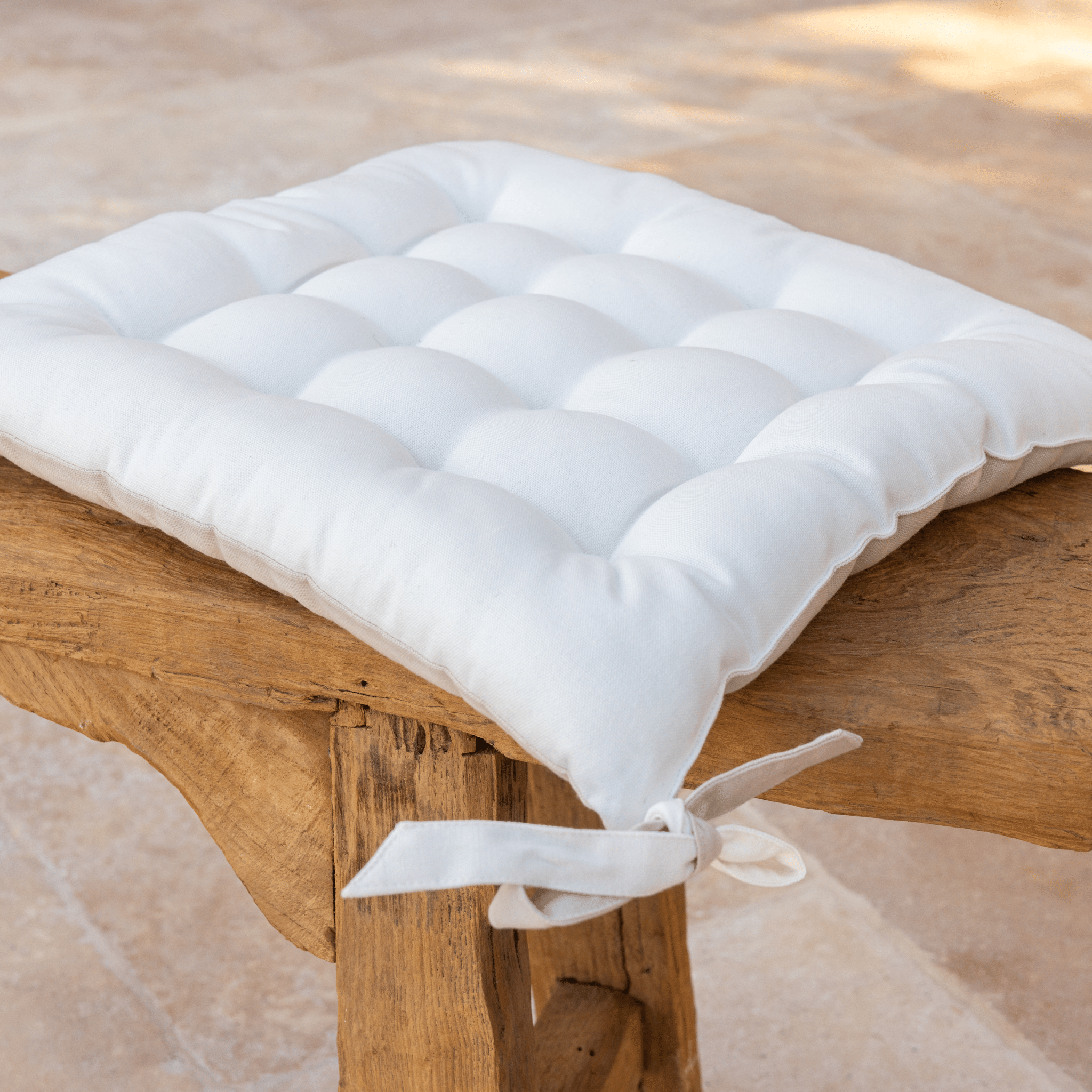 Galette de Chaise Carrée Bristol 100% Coton | 40x40cm - Marinette Saint - Tropez