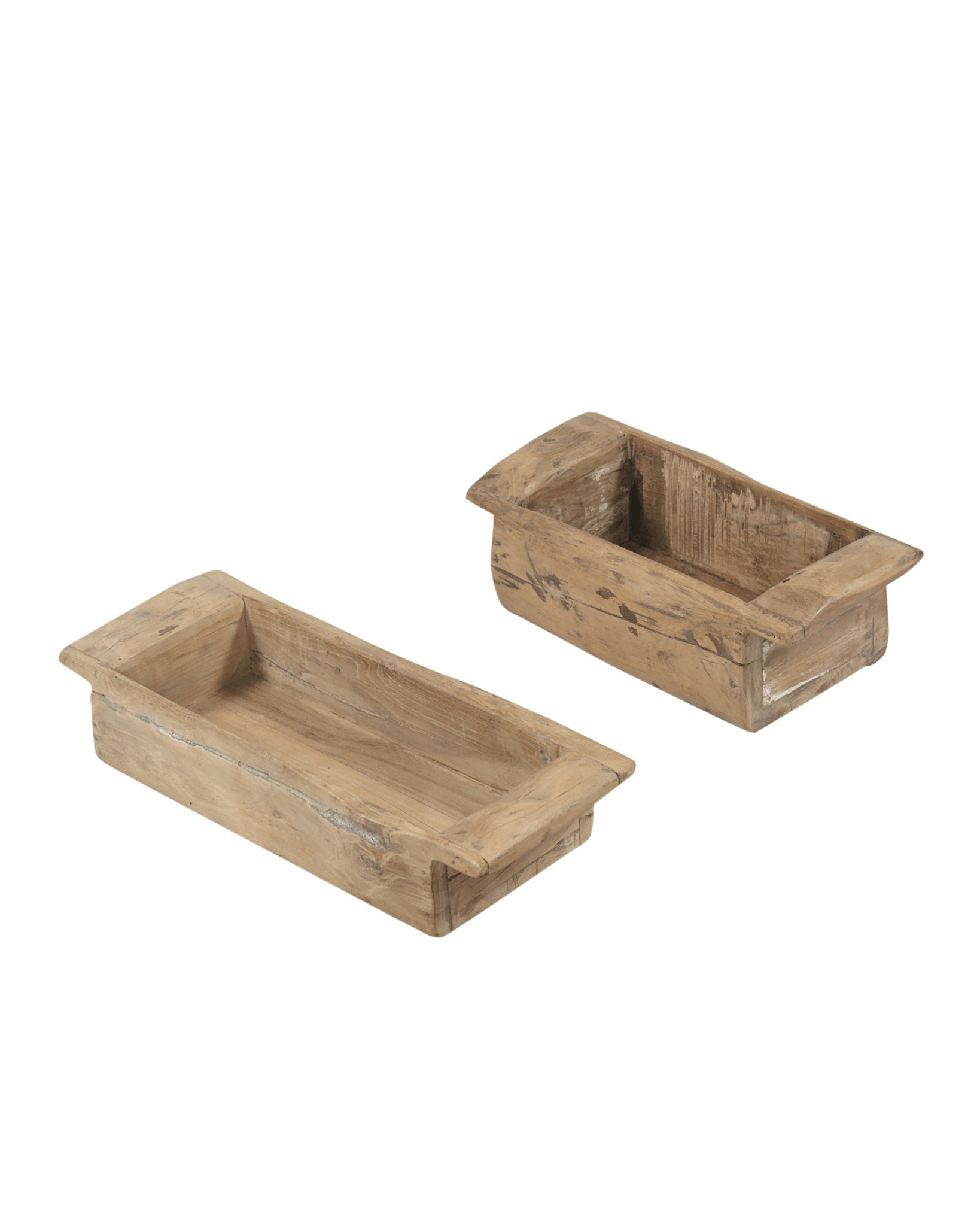 Lot de 2 plateaux anciens en bois brut - Marinette Saint - Tropez