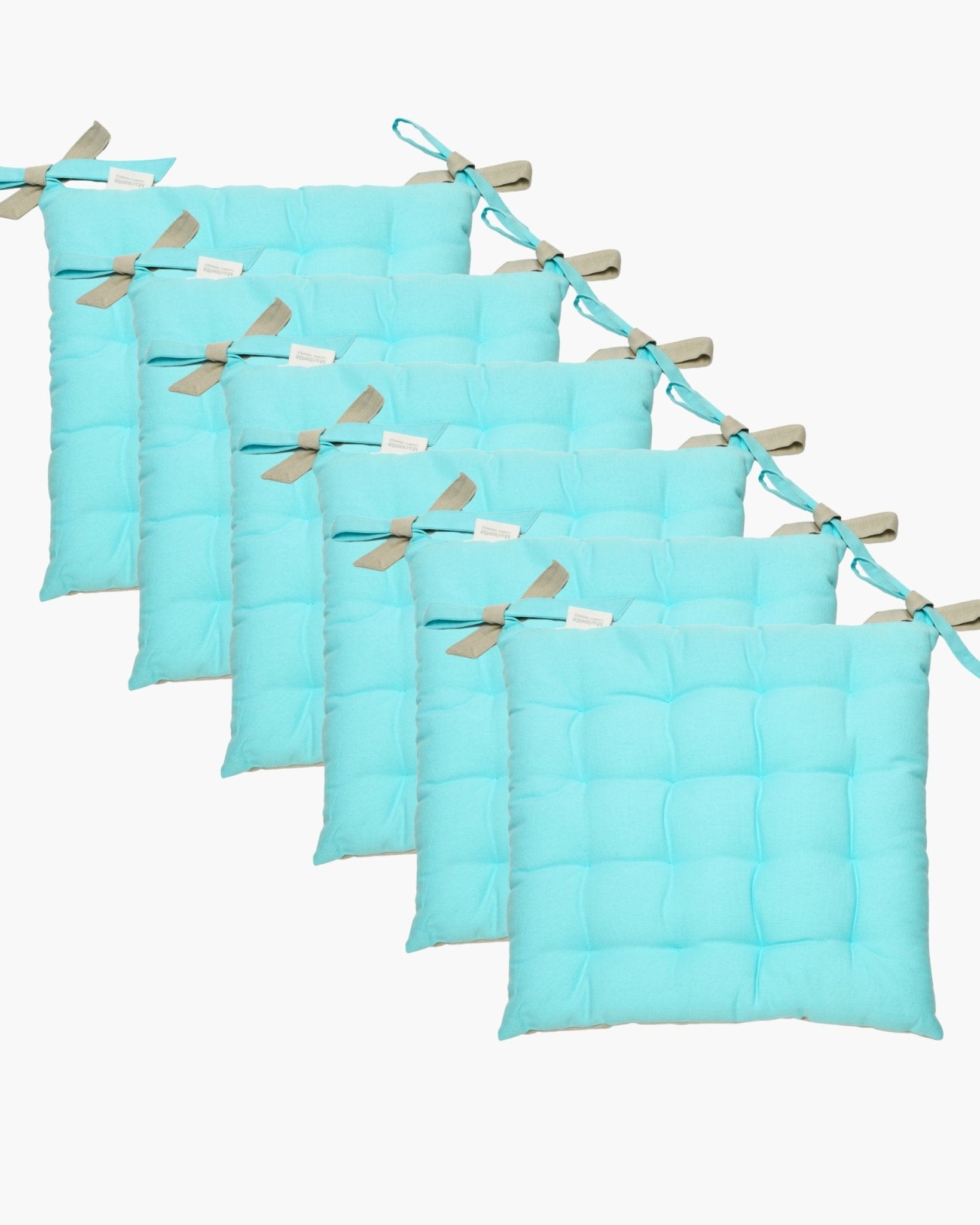 Lot de 6 galettes de chaise carrées BRISTOL 40 x 40 cm - Marinette Saint - Tropez