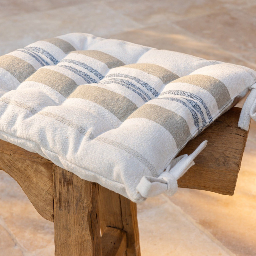 Lot de 6 Galettes de chaise carrées RESTANQUE – Confort et charme provençal - Marinette Saint - Tropez