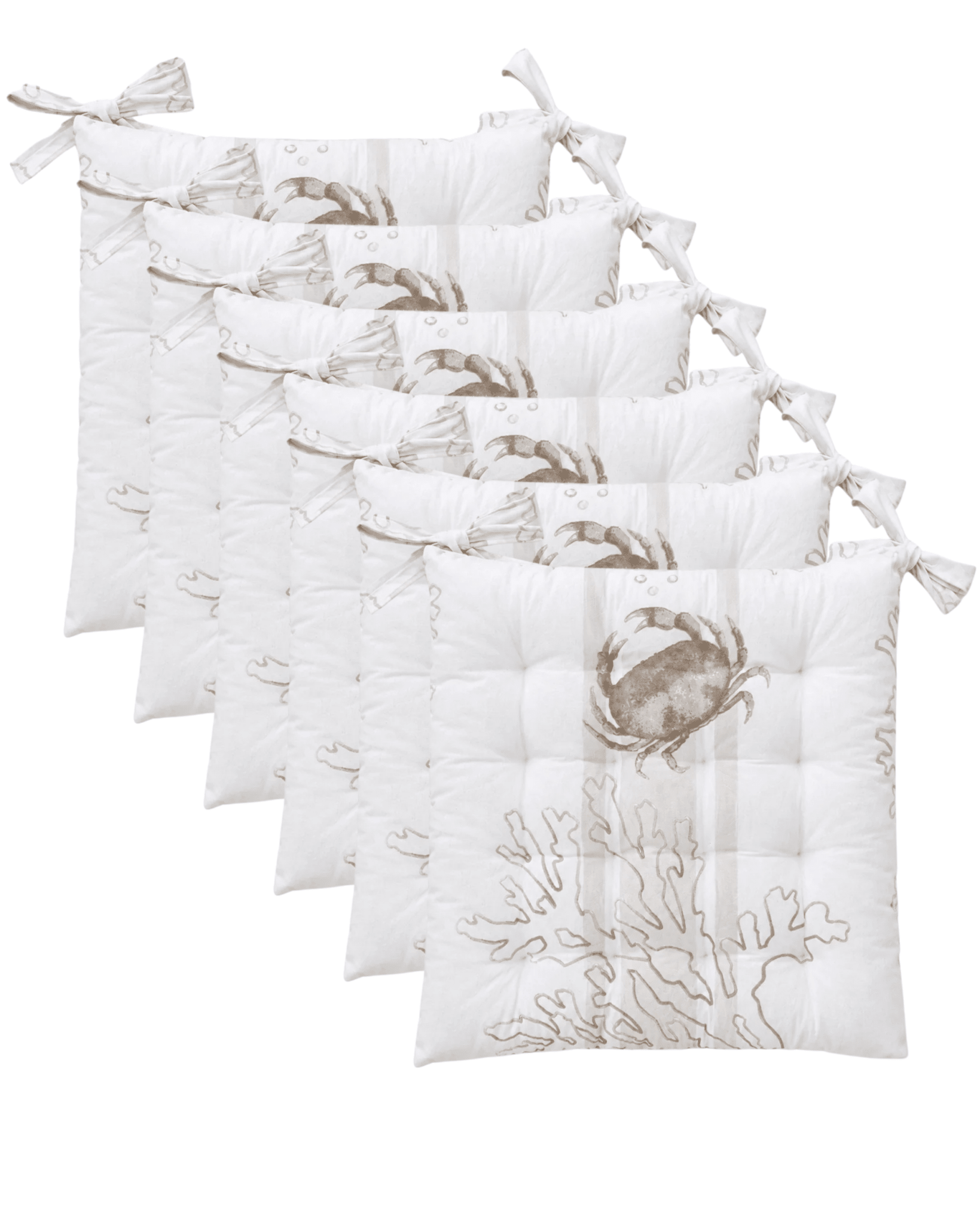 Lot de 6 galettes de chaise Riviera - Marinette Saint-Tropez