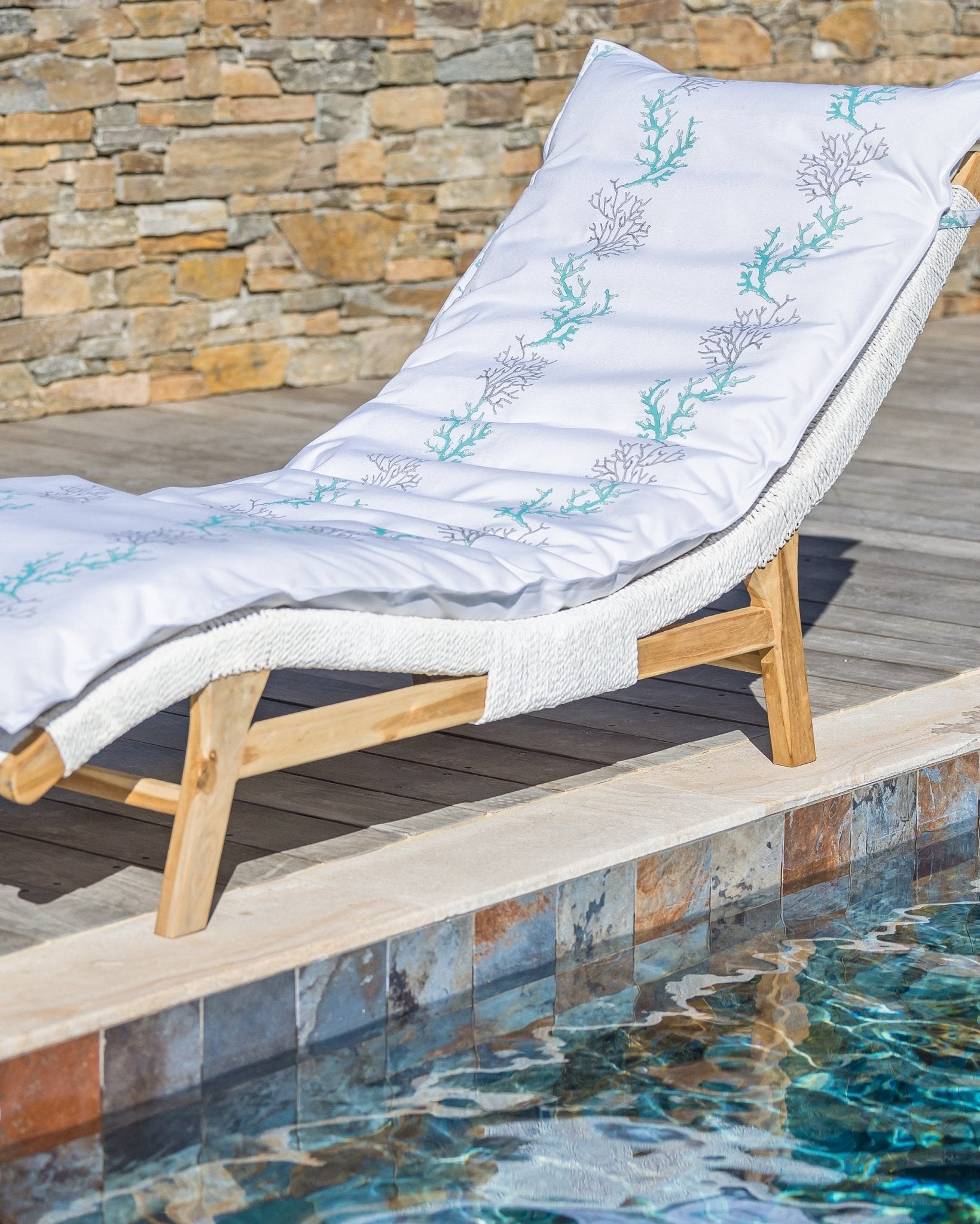 Matelas Croisière | Housse 100% Polyester Déperlante + Intérieur Inclus - Marinette Saint - Tropez