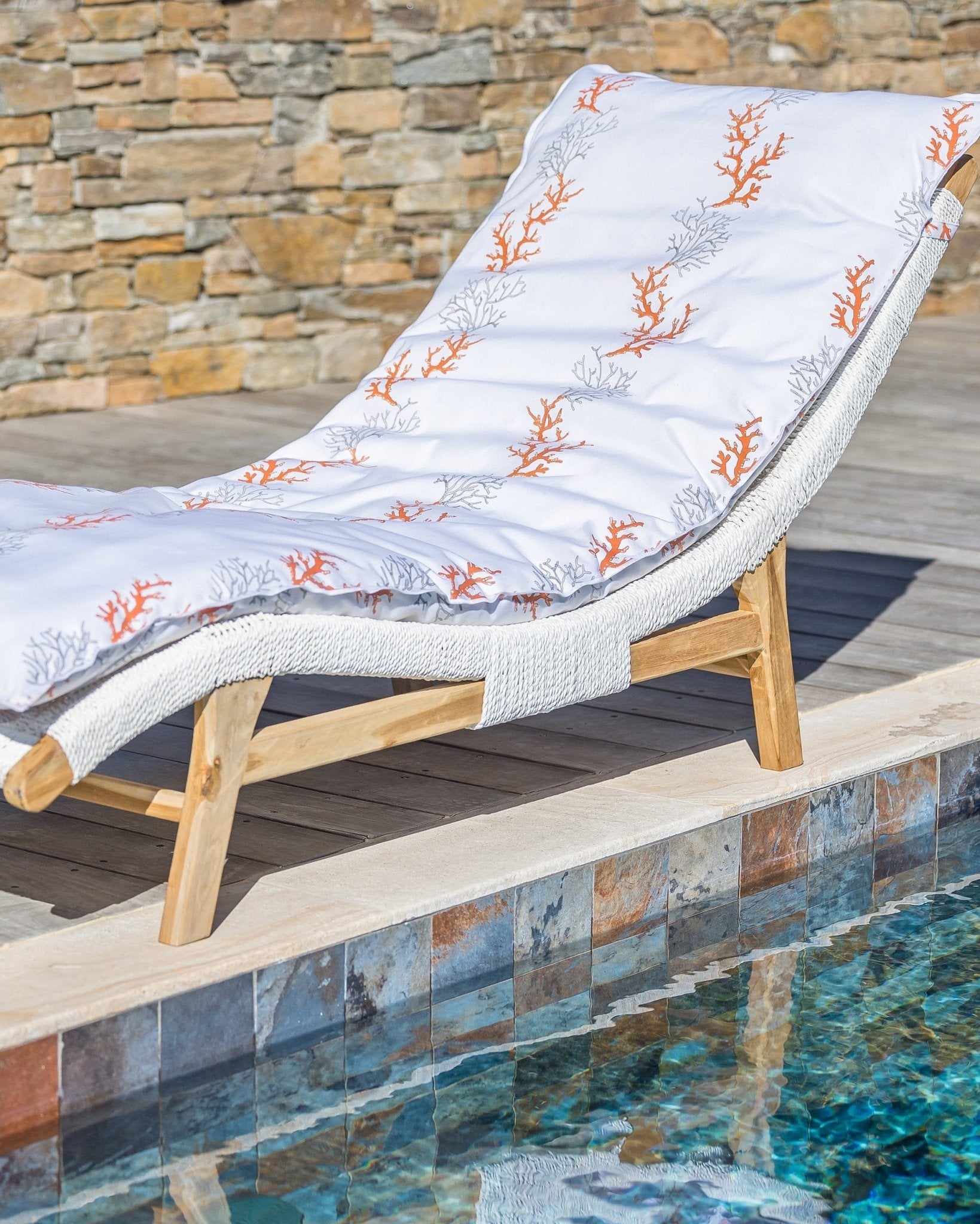 Matelas Croisière | Housse 100% Polyester Déperlante + Intérieur Inclus - Marinette Saint - Tropez