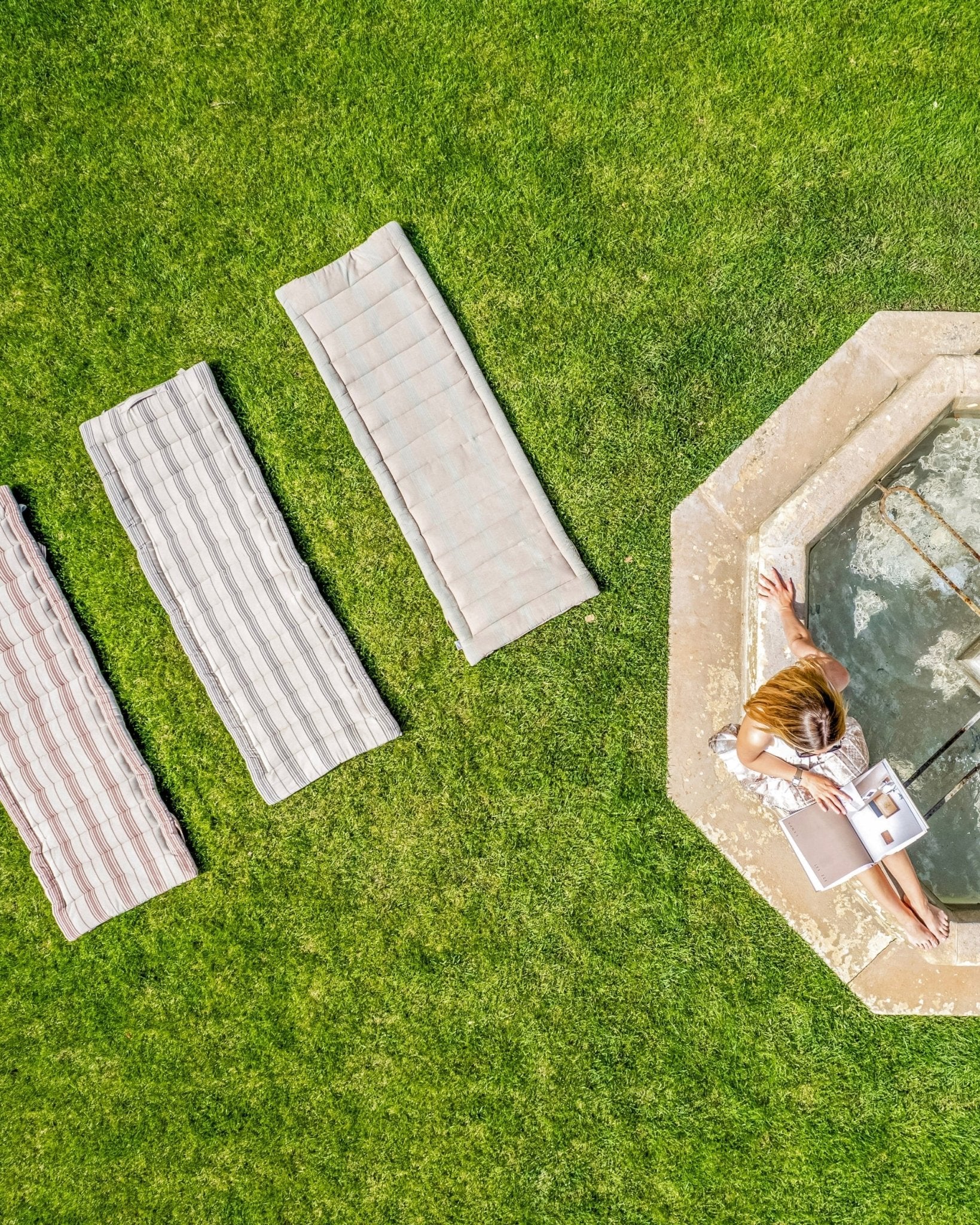 Matelas de plage PATIO 100% Coton | Enroulable & Transportable - Marinette Saint - Tropez