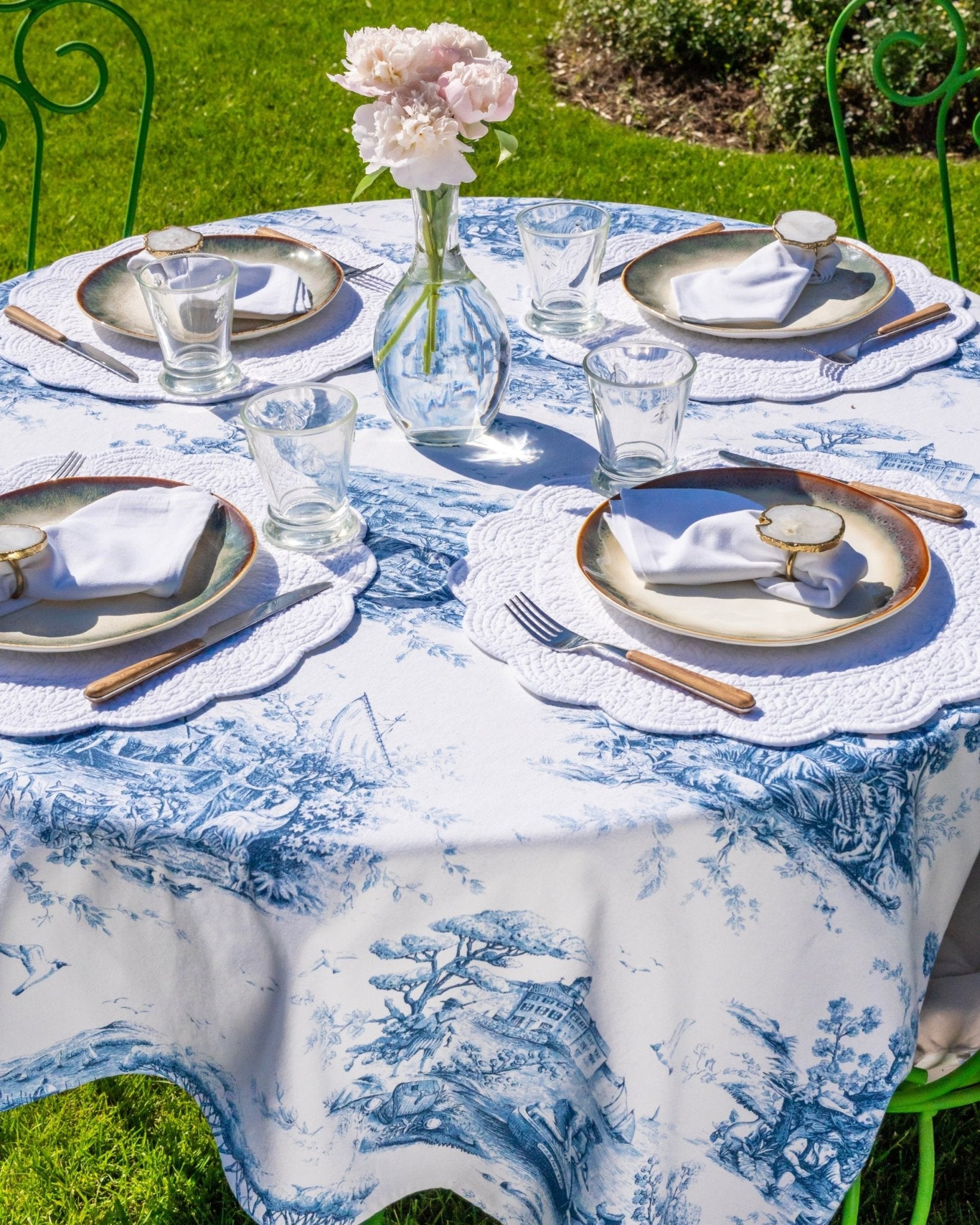 Nappe Infinity Toile de Jouy Tropézienne - Marinette Saint - Tropez