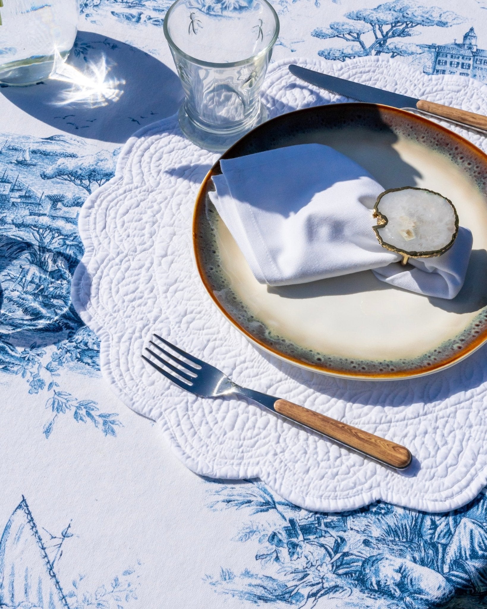 Nappe Infinity Toile de Jouy Tropézienne - Marinette Saint - Tropez