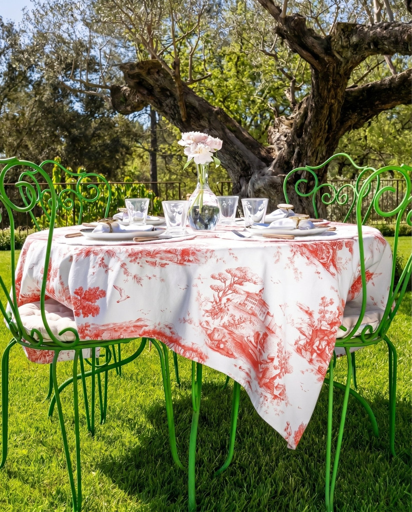 Nappe Infinity Toile de Jouy Tropézienne - Marinette Saint-Tropez