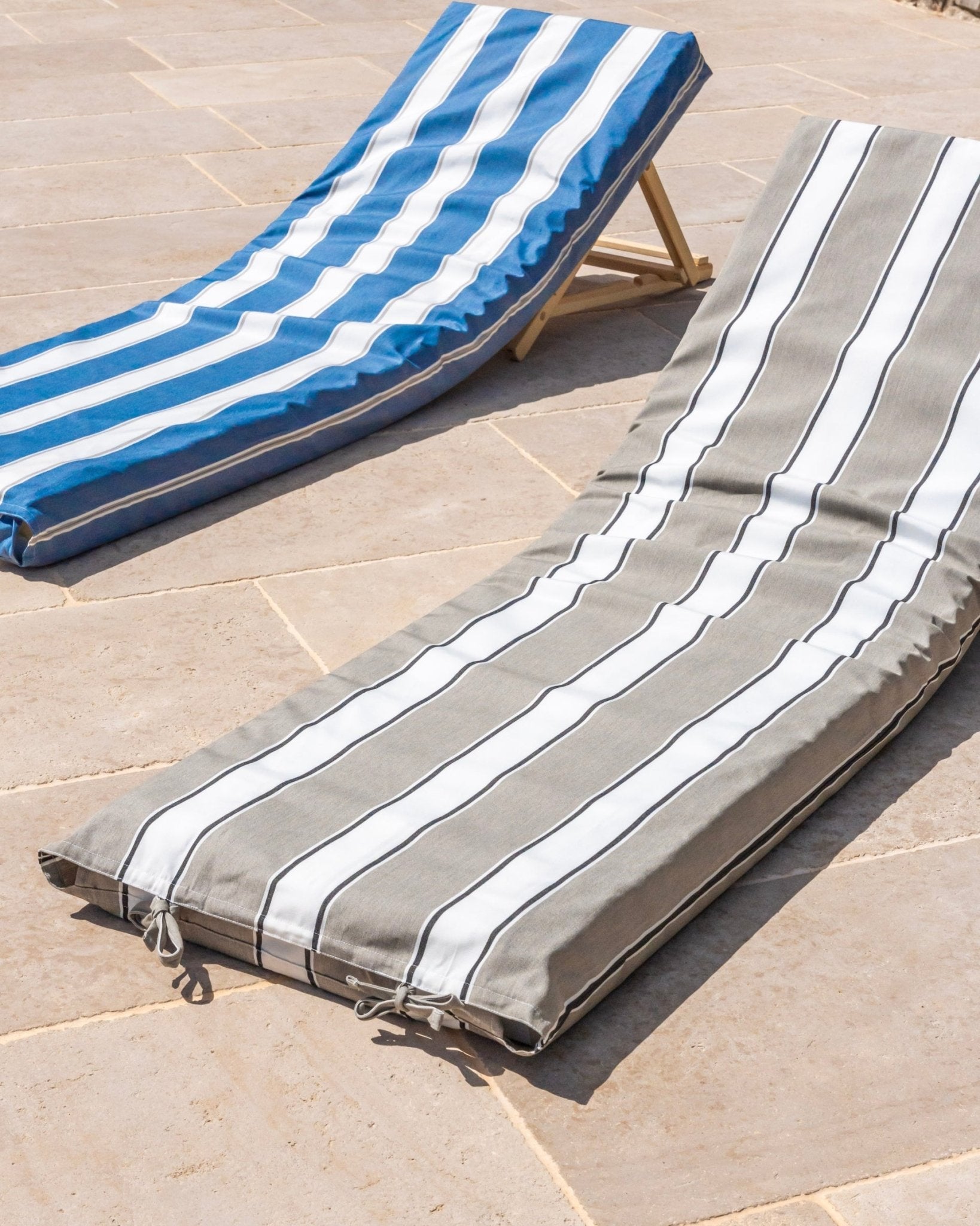 PACK DUO - 2 matelas de piscine complets larges rayures - Marinette Saint - Tropez